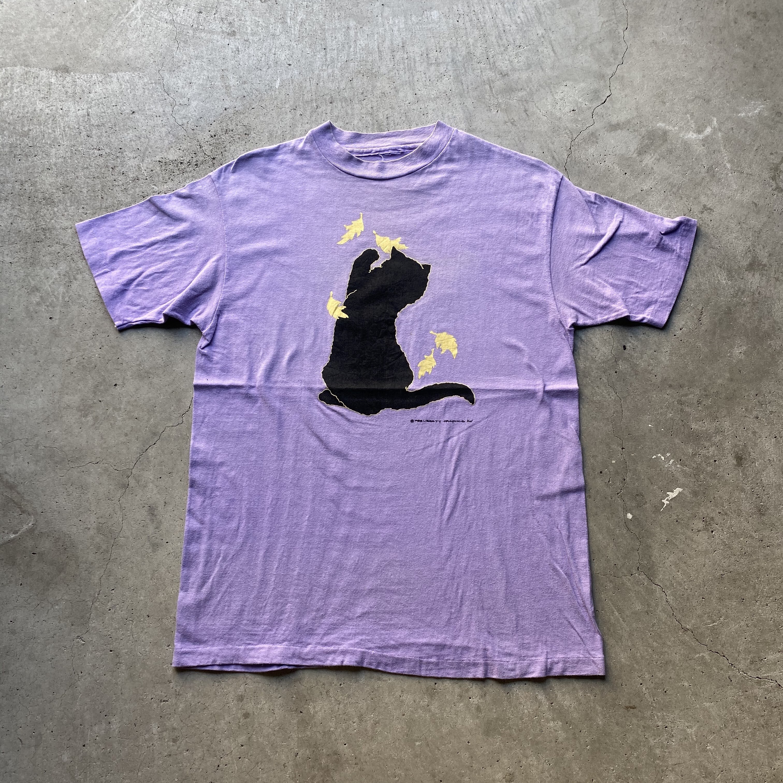 80年代 アニマルtシャツ 動物tシャツ 猫 ヴィンテージ メンズ レディース 古着 Tシャツ C Sa Cave 古着屋 公式 古着通販サイト