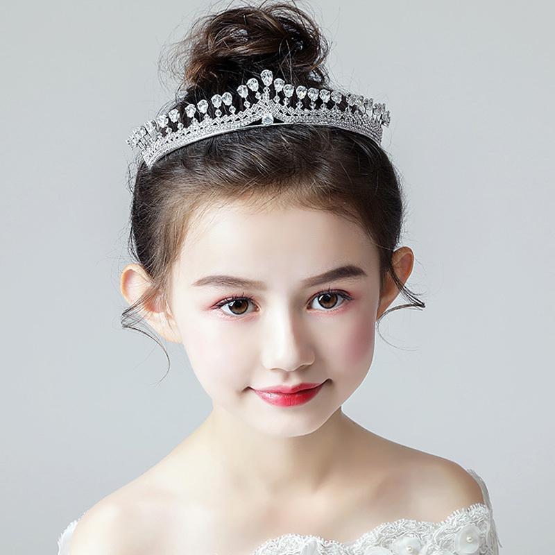 クリスタル ラインストーン 子ども用王冠 カチューシャ ヘアーアクセサリー 髪飾り ヘッドドレス キッズ 結婚式 ウェディング フォーマル 和装 入学式 入園式 披露宴 結婚式 子ども 発表会 Elegant