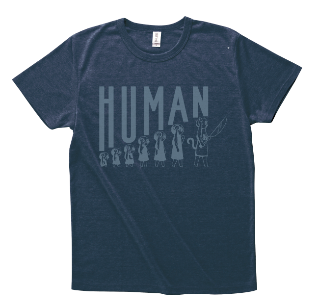 ピノキオピー 人間が着るやつTシャツ(メンズ / ネイビー) - 画像1