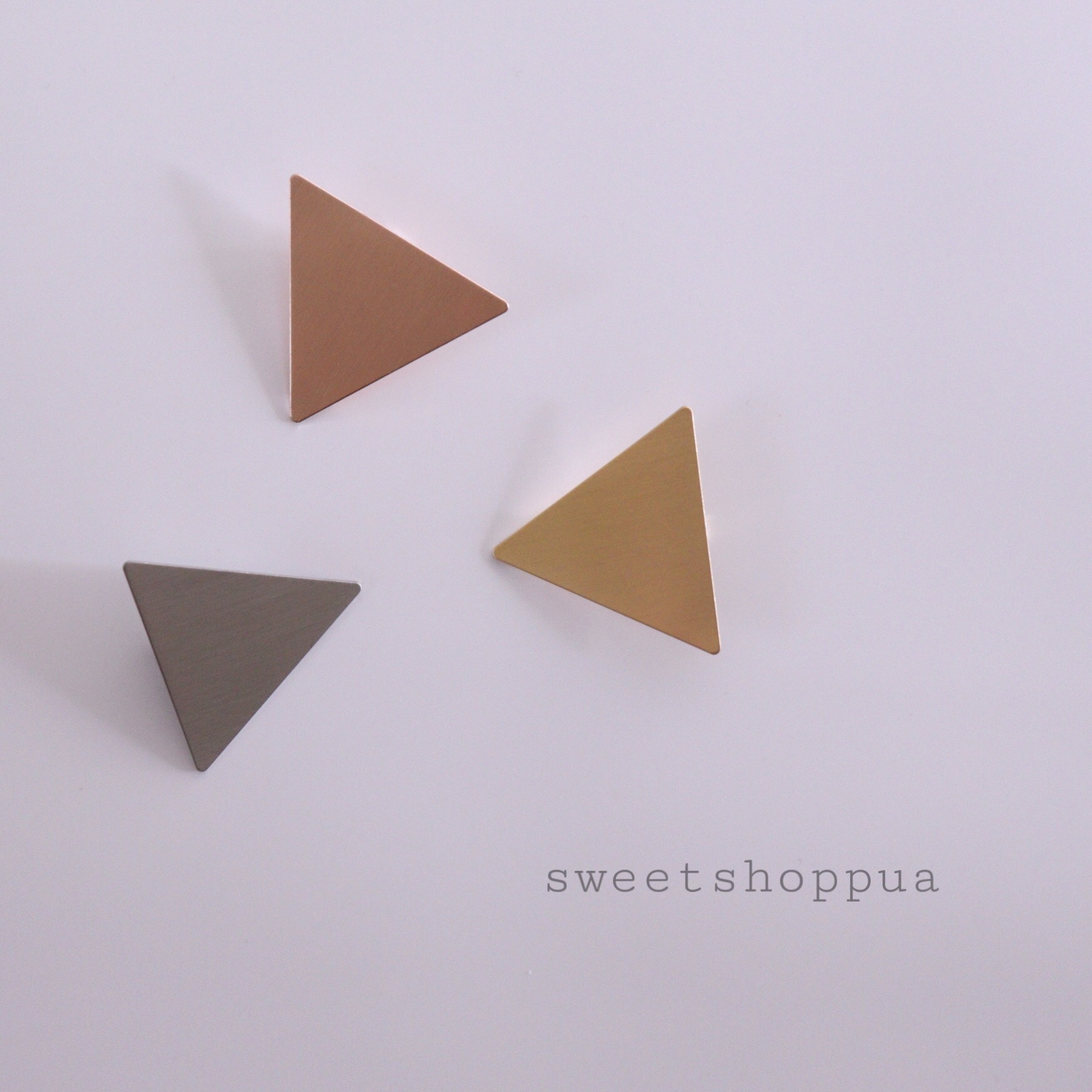 即納 3color 三角 トライアングル ヘアクリップ 海外子供服 Sweetshop Pua