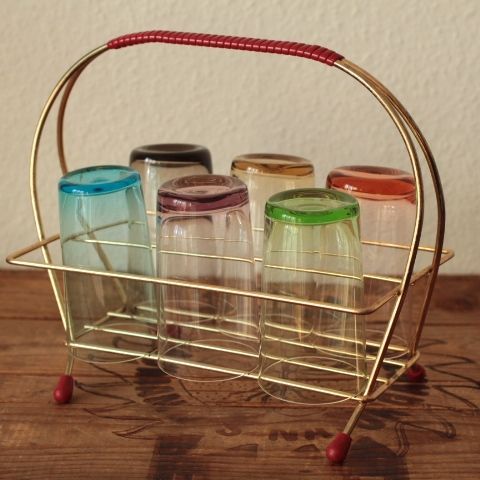 ドイツ 60年代 ヴィンテージ カラーグラスセット Usagi