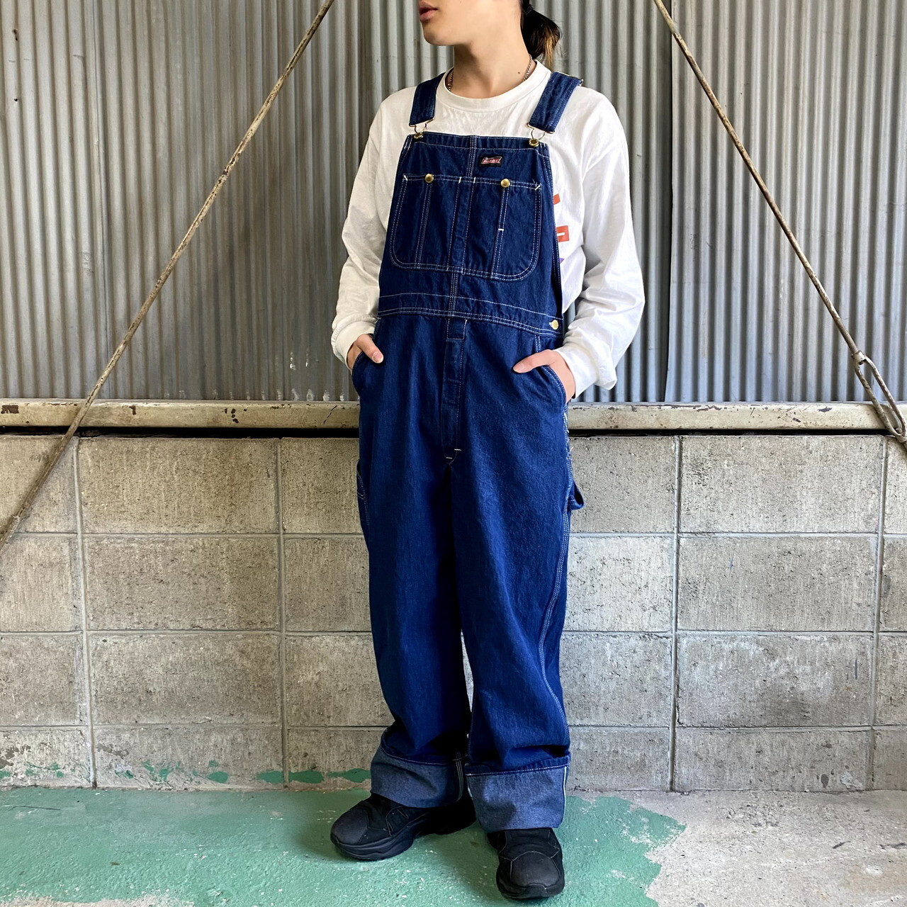 Dickies ディッキーズ デニム オーバーオール メンズw32 古着 濃紺 オーバーオール Cave 古着屋 公式 古着通販サイト