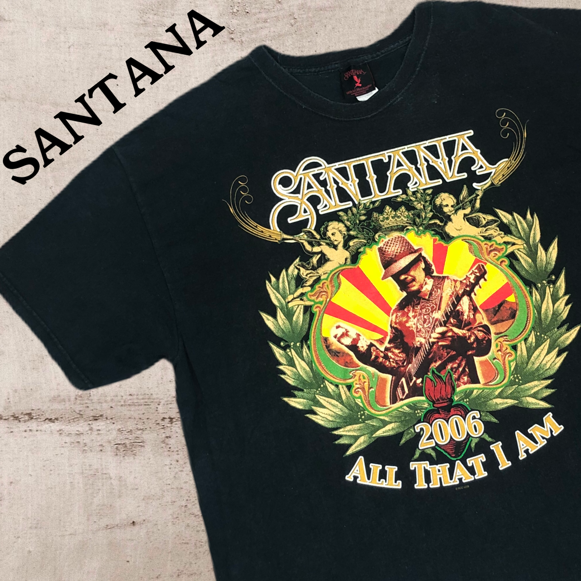 両面 サンタナ Santana 黒 Xl バンド Tシャツ N30 Dust Magnet Club ヴィンテージ古着 トレンド古着 アメカジ 90s コレクティブル