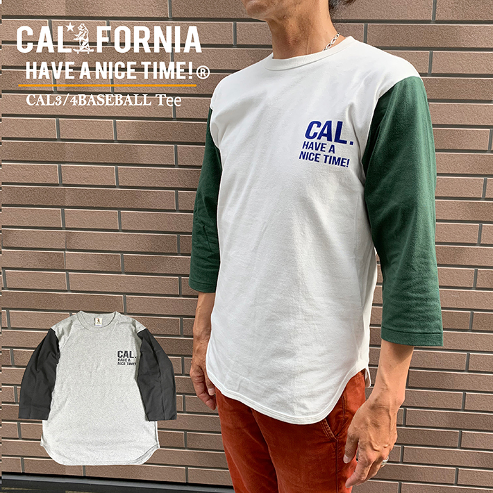 California Have A Nice Time カリフォルニアハブアナイスタイム Cal 3 4 Baseball T Shirt Calw 053 ベースボールt ビッグtシャツ ビッグシルエット メンズ レディース ブランド Have A Nice Time Store