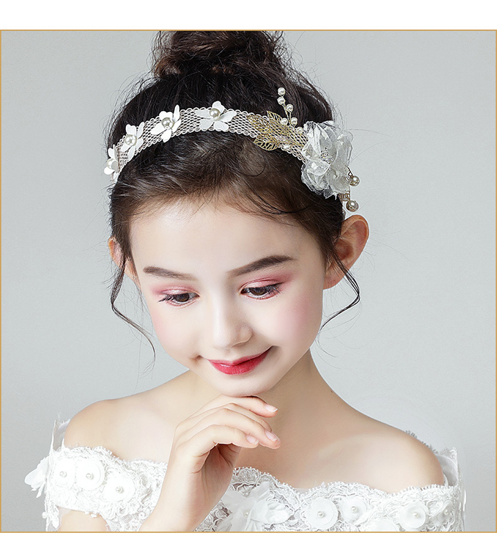 ヘッドドレス 花冠 髪飾り ウェディング 造花 フラワーティアラ 子供 花かんむり 花飾り ハンド花輪 女の子 ヘッドアクセ ガール フォーマル ヘッドアクセサリー ヘアーアクセサリー 披露宴 結婚式 子ども 誕生日 プレゼント 発表会 髪飾り ホワイト ヘッドアクセサリー
