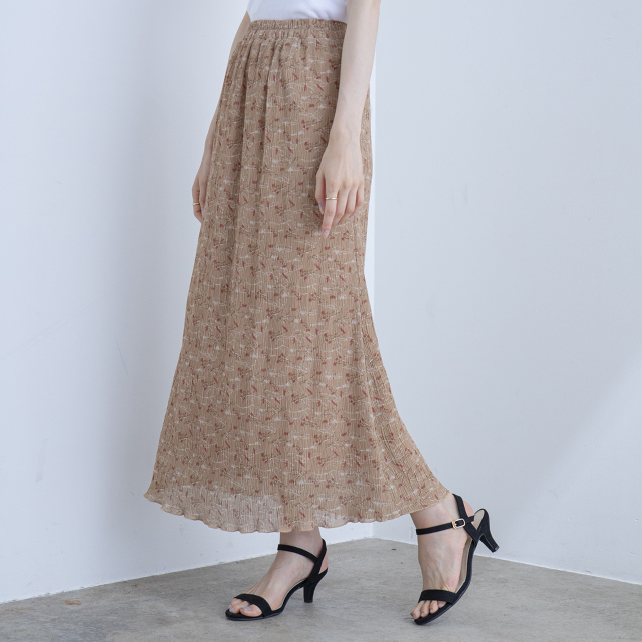 楊柳シフォンアソート花柄スカート Flc 着ニナルjayro