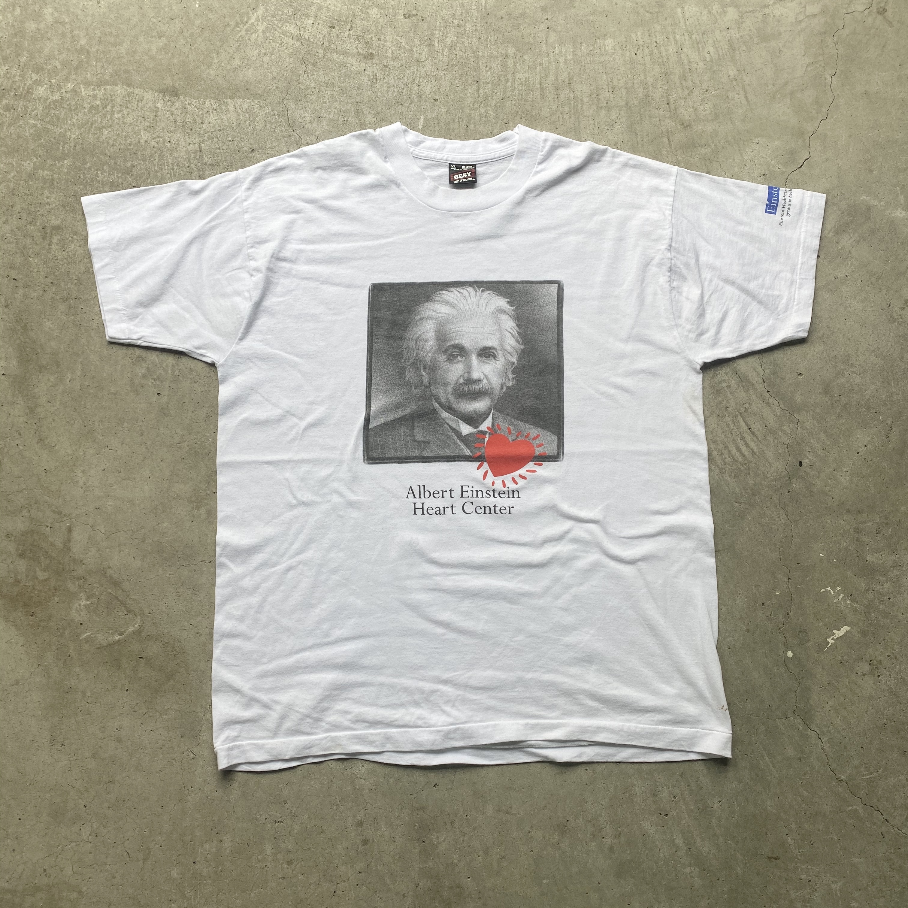 Albert Einstein Heart Center アルベルトアインシュタイン プリントtシャツ 人物tシャツ ヴィンテージ メンズxl 古着 Tシャツ Cave 古着屋 公式 古着通販サイト