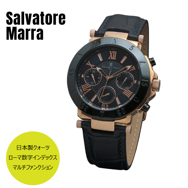 Salvatore Marra サルバトーレ マーラ Sms Pgnv ネイビー ピンクゴールド 腕時計 メンズ 正規品 Watch Index
