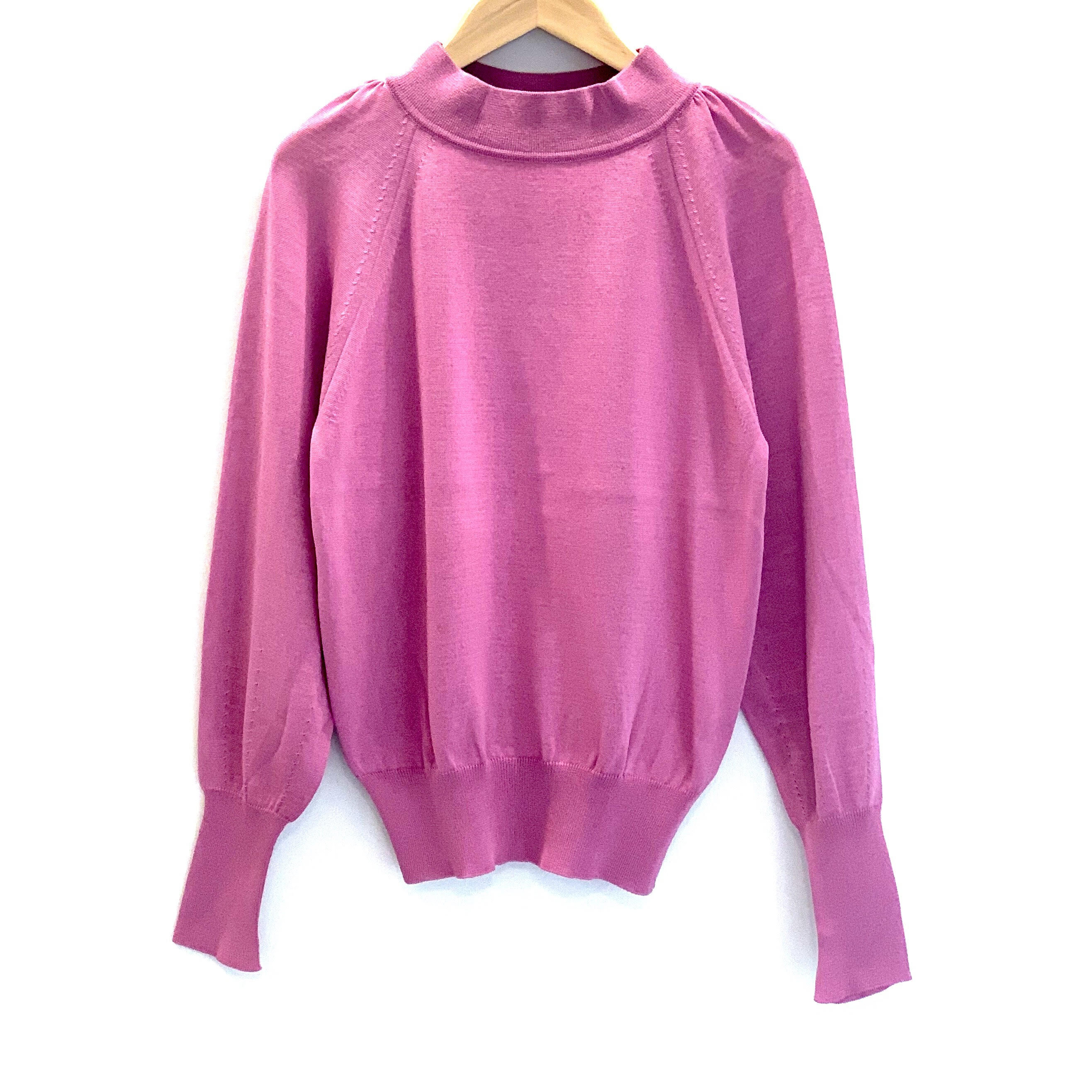 ローネックプリングニット コーラルピンク Envie Japan