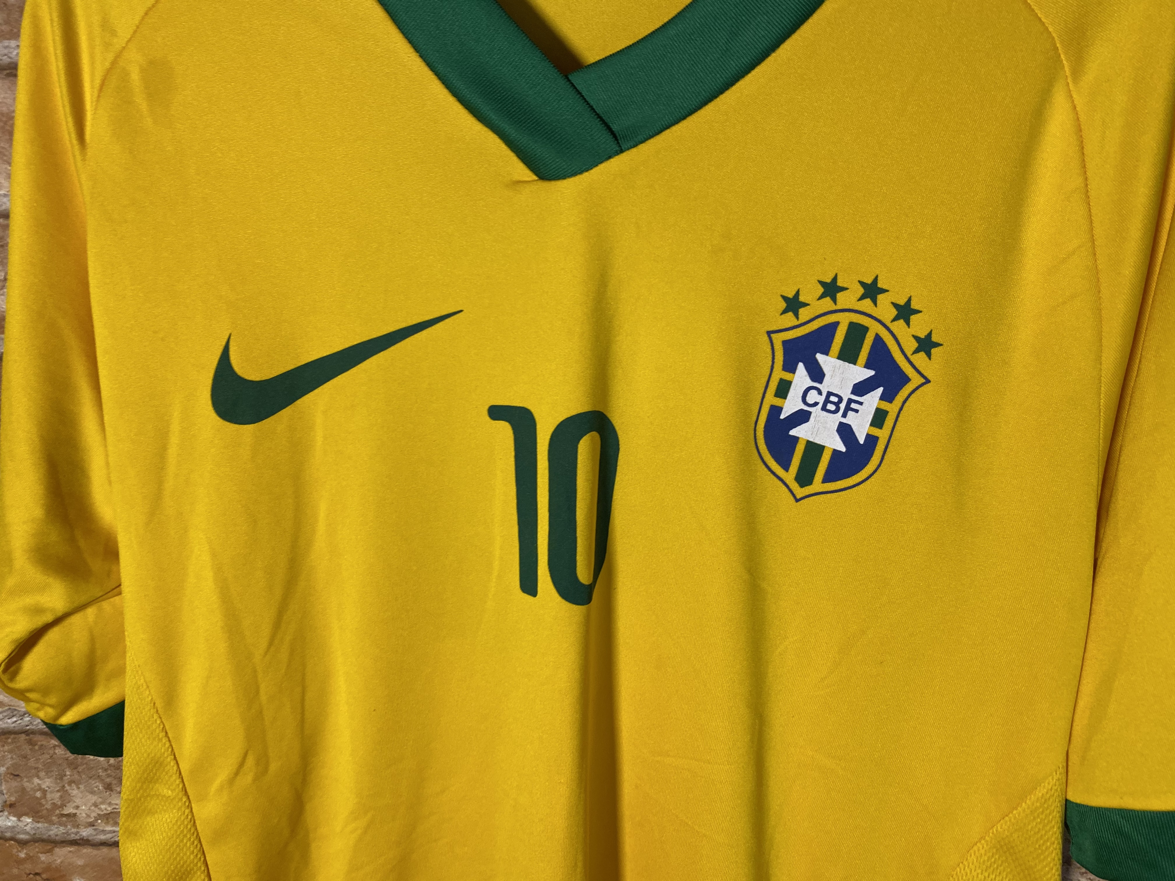 Nike ユニフォーム ブラジル サッカー 10番 Cbf 半袖tシャツ レア 古着屋oldgreen