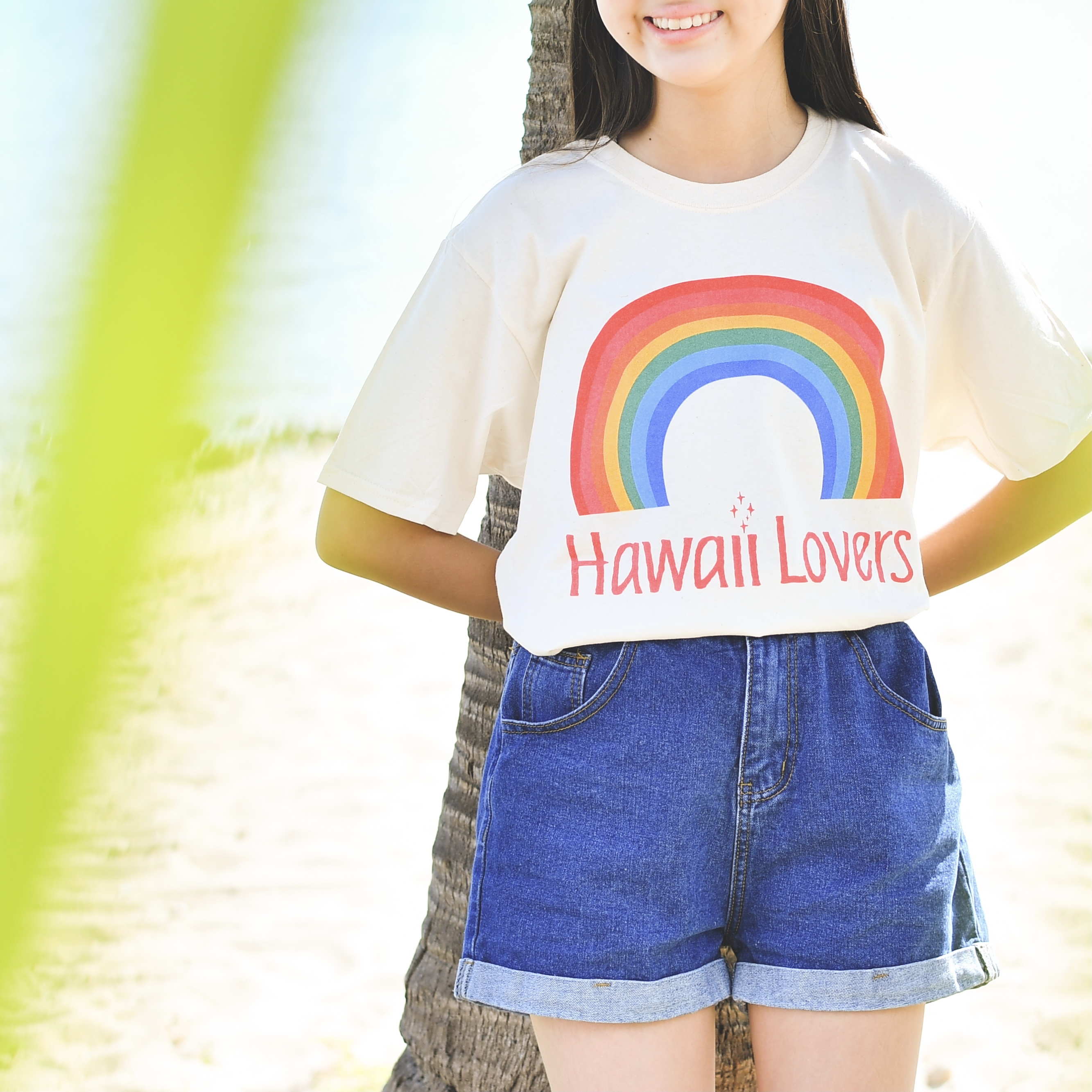 ハワイ Hawaii Loversビッグレインボーtシャツ ホワイト Hawaii Lovers ショッピング