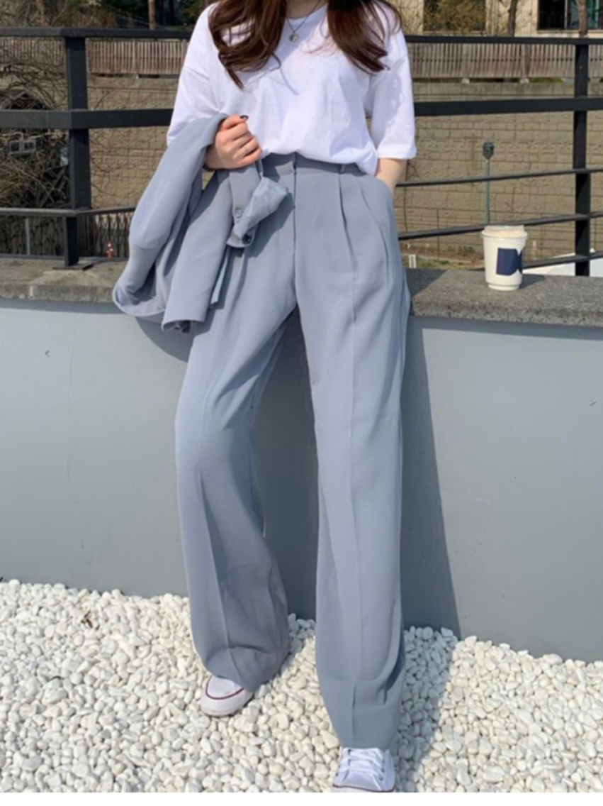 オルチャンファッション 韓国レディースファッション Ah0005 オシャレ カッコいい セットアップ スラックス セットアップ スーツ 上下 人気プチプラレディース韓国ファッション新作通販 Aliceholly アリスホーリー