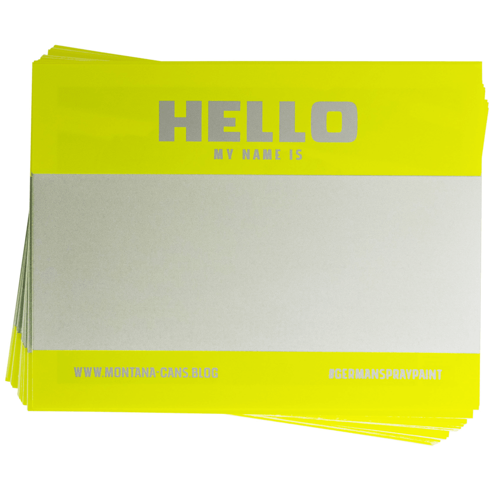 Montana Neon Yellow Hello My Name Is Stickers エムエスアール トーキョー