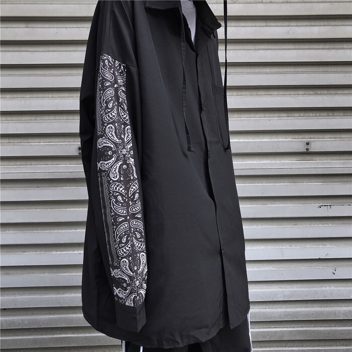 ゴスロリ 秋冬 シャツ エスニック柄 ユニセックス ストリート系 原宿系 病みかわいい モード系ファッション専門店 With U