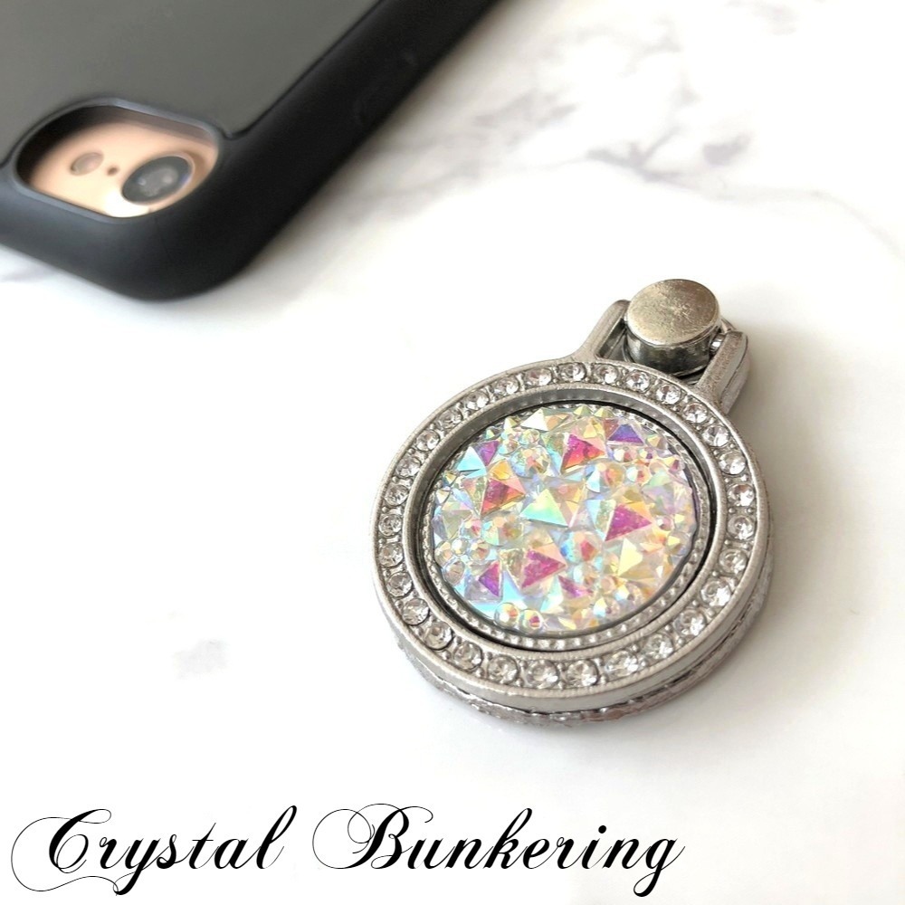 クリスタル バンカーリング Iphoneケース スマホケース きらきら 大人可愛いアクセサリー Iphone8 Iphone7 シルバー スマホケース専門店 Fios