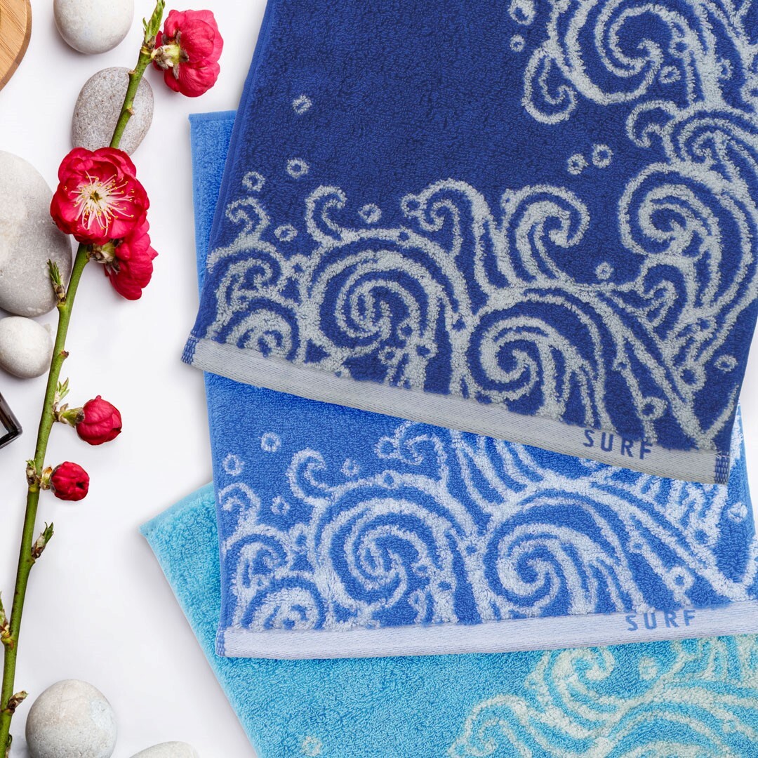 ハンカチタオル 波 吸水速乾 男性や 海が好きな方へのプレゼント 和が好きな海外の方へのプレゼントにも 今治タオル 贈り物 タオルギフト おすすめ Enrich Towel Shop