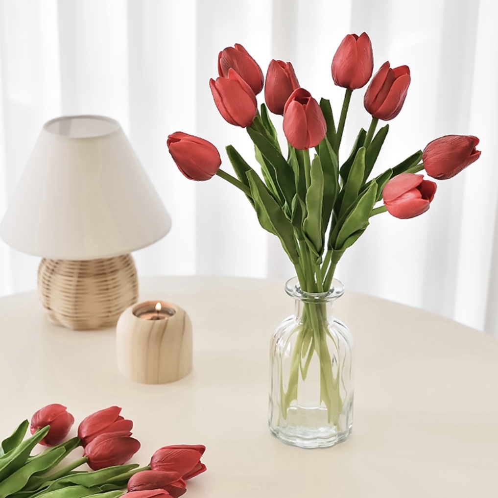 Tulip 10p Vase Set 5colors チューリップ 造花 花瓶 セット ベース 韓国 インテリア 雑貨 Tokki Maeul トッキマウル 韓国雑貨通販サイト