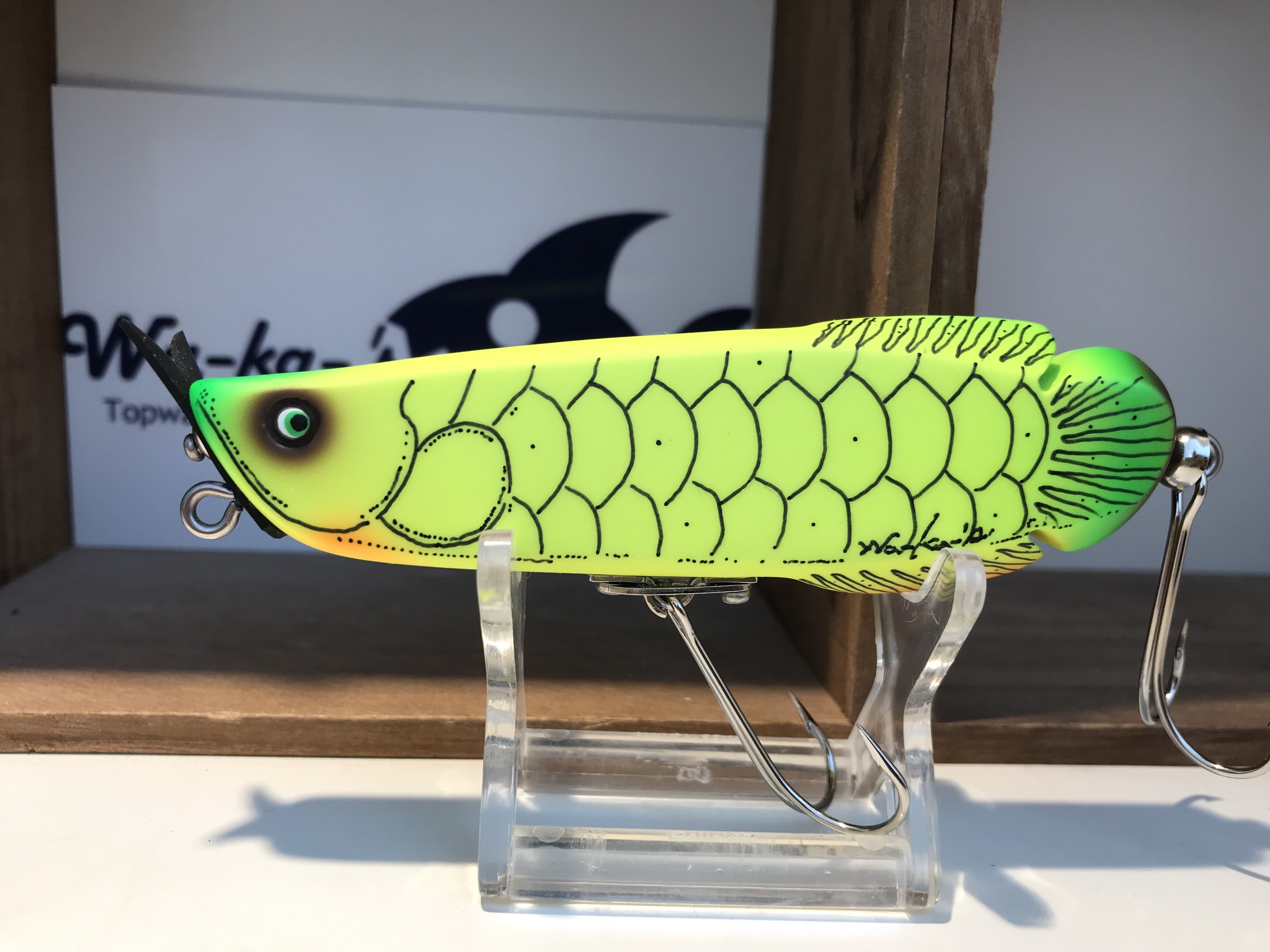 アロワナペンシルファイナルウェポン ハンドメイドトップウォータープラグ Wa Ka S アロワナペンシルファイナルウェポン ハンドメイドトップウォータープラグ Wa Ka S