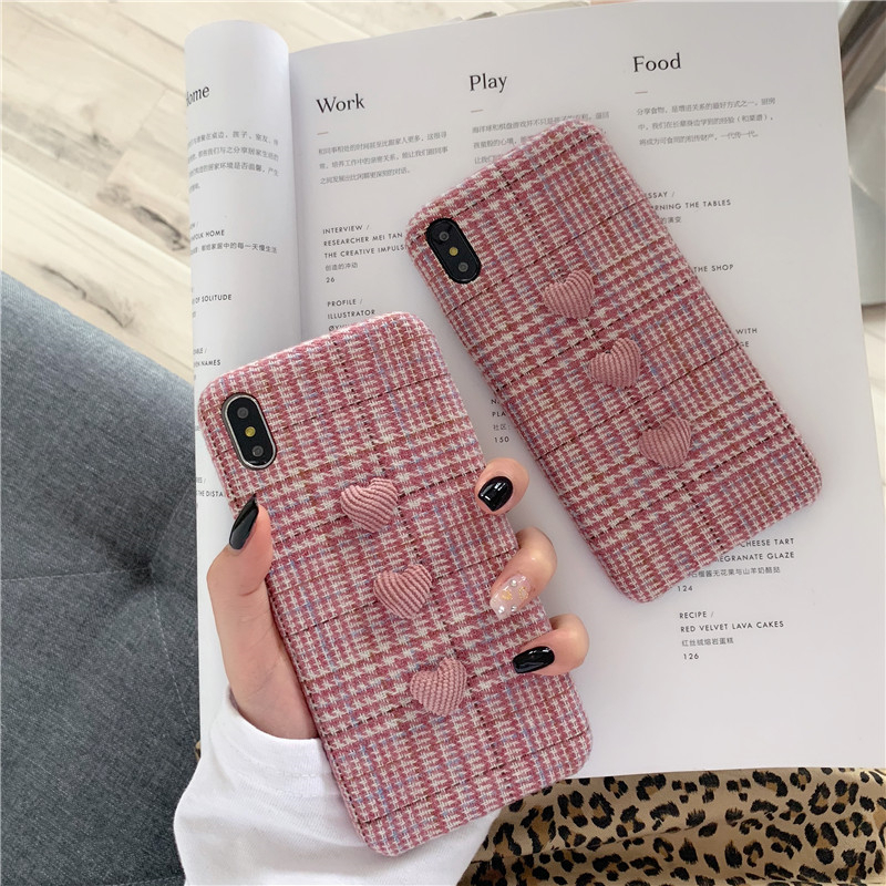 Ic チェック柄 3d ハート Iphoneケース Iphoneケース専門店 Cocolon ココロン