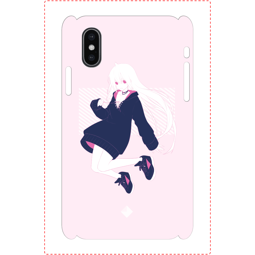 Iphoneケース スマホケース イラスト 女の子 おしゃれ Iphonexs X Iphone5 6 6s 7 8 かわいい おすすめ 個性的 人気 イラストレーター クリエイター 絵師 Android アンドロイド ケース タイトル Pink 作 灰染せんり Iphoneケース Tシャツ メンズ スマホケース
