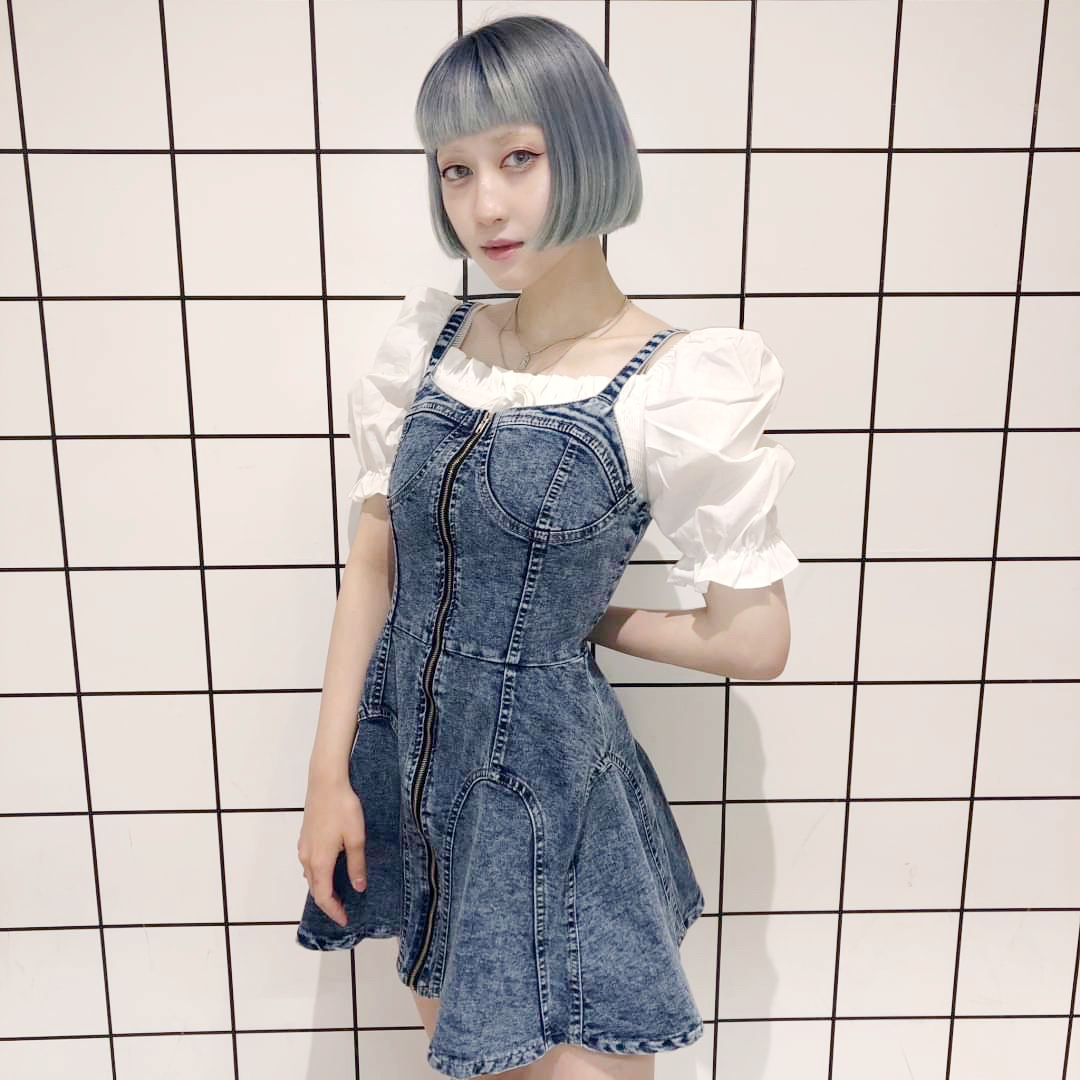 9 完売 再入荷 Zipケミカルデニムワンピース Volcan Aphrodite