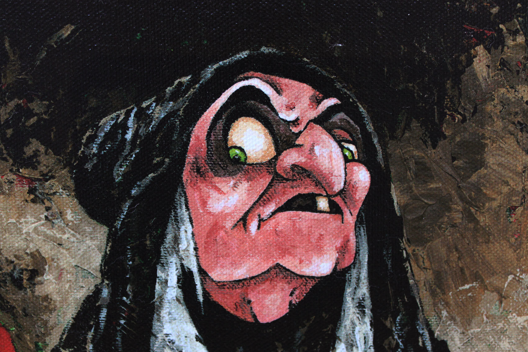 ディズニー 白雪姫 魔女 The Magic Wishing Apple 作品証明書 展示用フック付 限定1500部キャンバスジークレ ディズニー絵画 ポスター