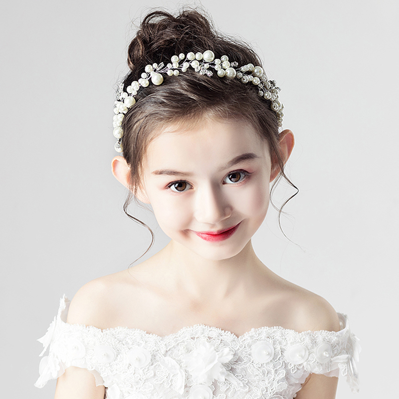 ヘッドドレス 髪飾り ウェディング フラワーティアラ 子供 ハンド花輪 女の子 フォーマル ヘッドアクセサリー ヘアーアクセサリー 披露宴 結婚式 子ども 発表会 髪飾り ヘッドアクセサリー Elegant