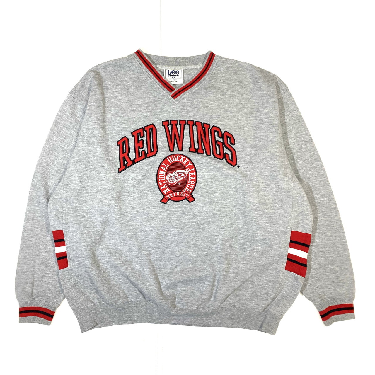 90年代 Lee Sport リー Nhl スウェットシャツ メンズxl 古着 Red Wings 90s ヴィンテージ ビンテージ トレーナー グレー スウェット Cave 古着屋 公式 古着通販サイト