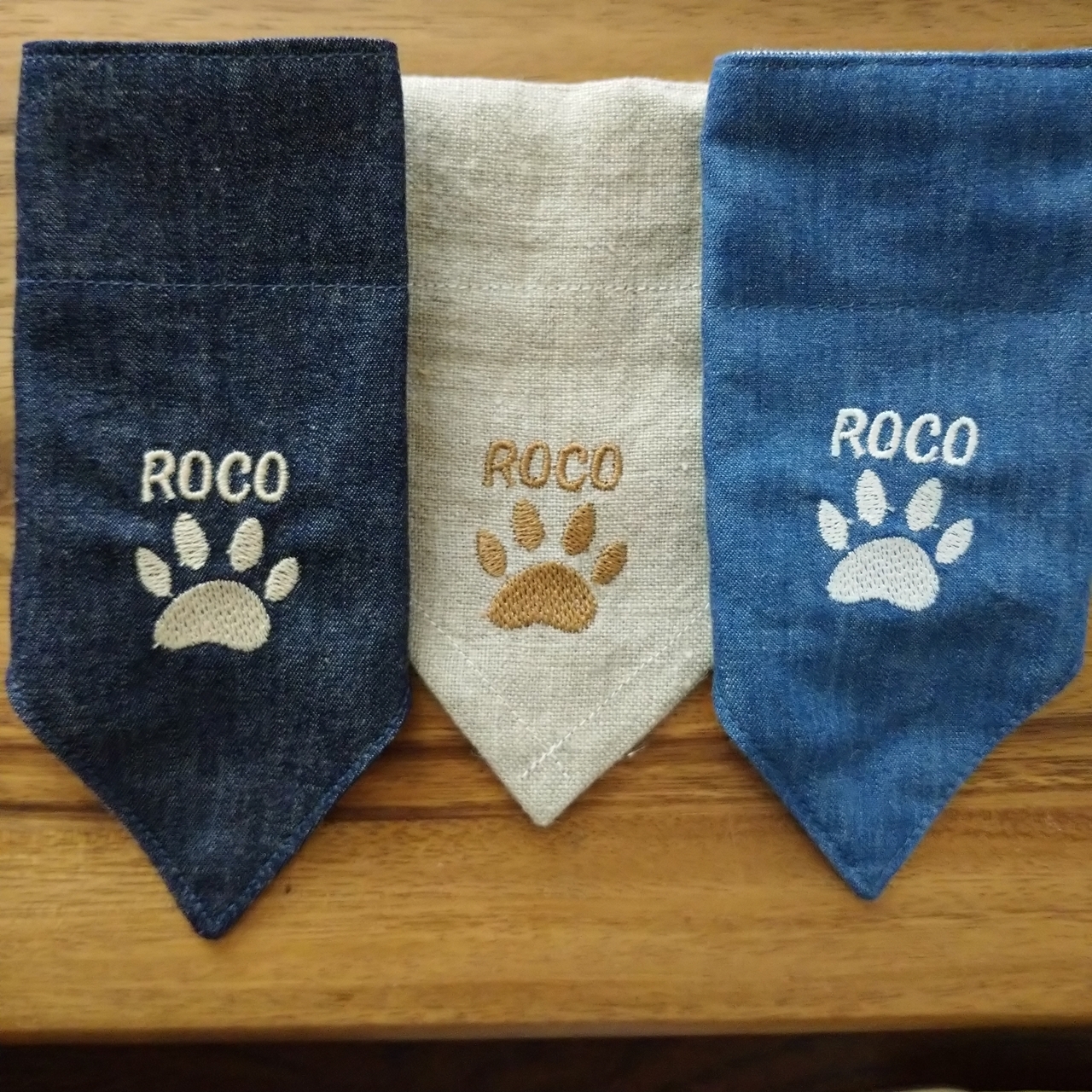 お名前バンダナ 中型犬 Handmade Mu Mu