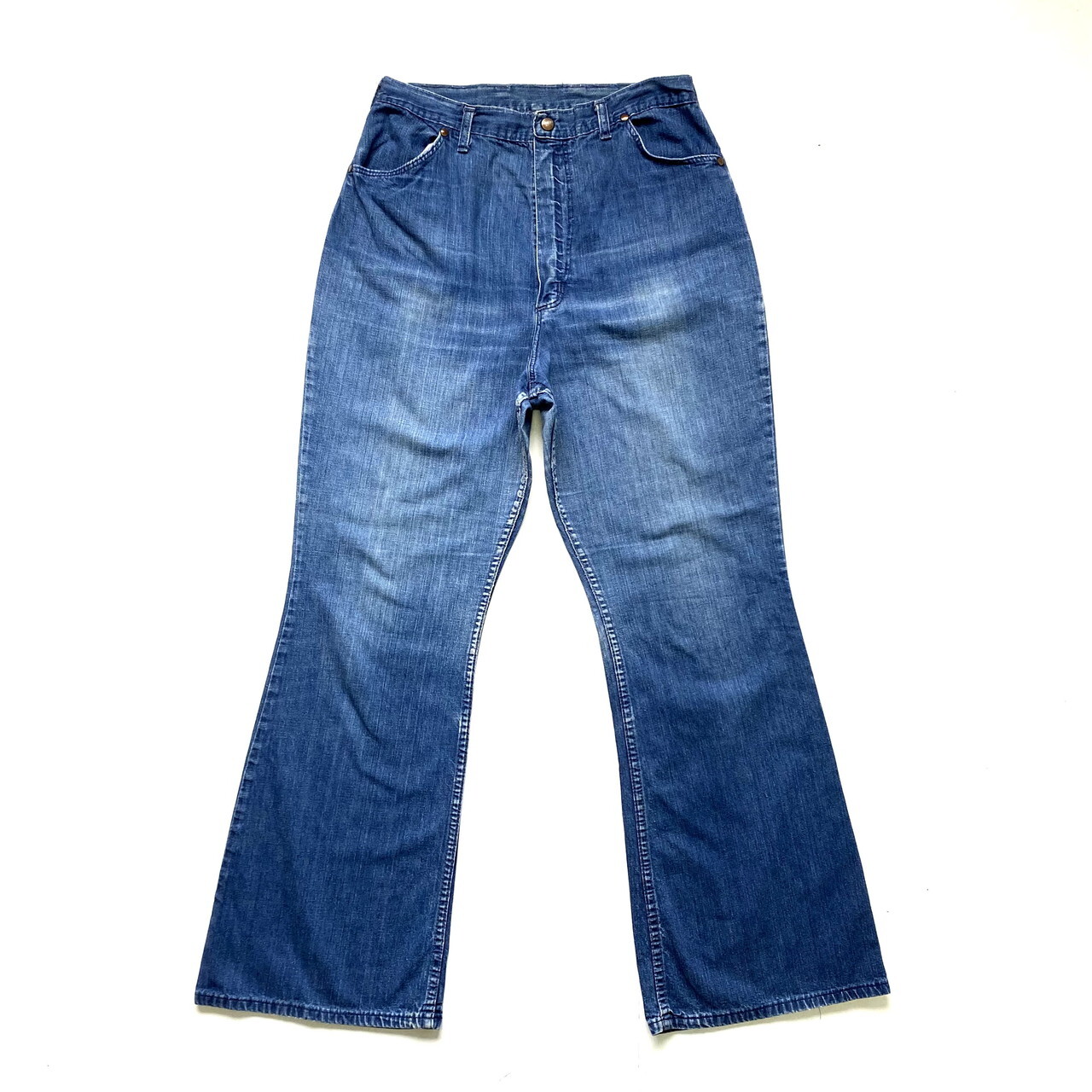 70年代 Usa製 Wrangler ラングラー デニムパンツ ブーツカット ジーンズ レディースlサイズ相当 古着 ヴィンテージ ビンテージブルー 青色 デニムパンツ Cave 古着屋 公式 古着通販サイト