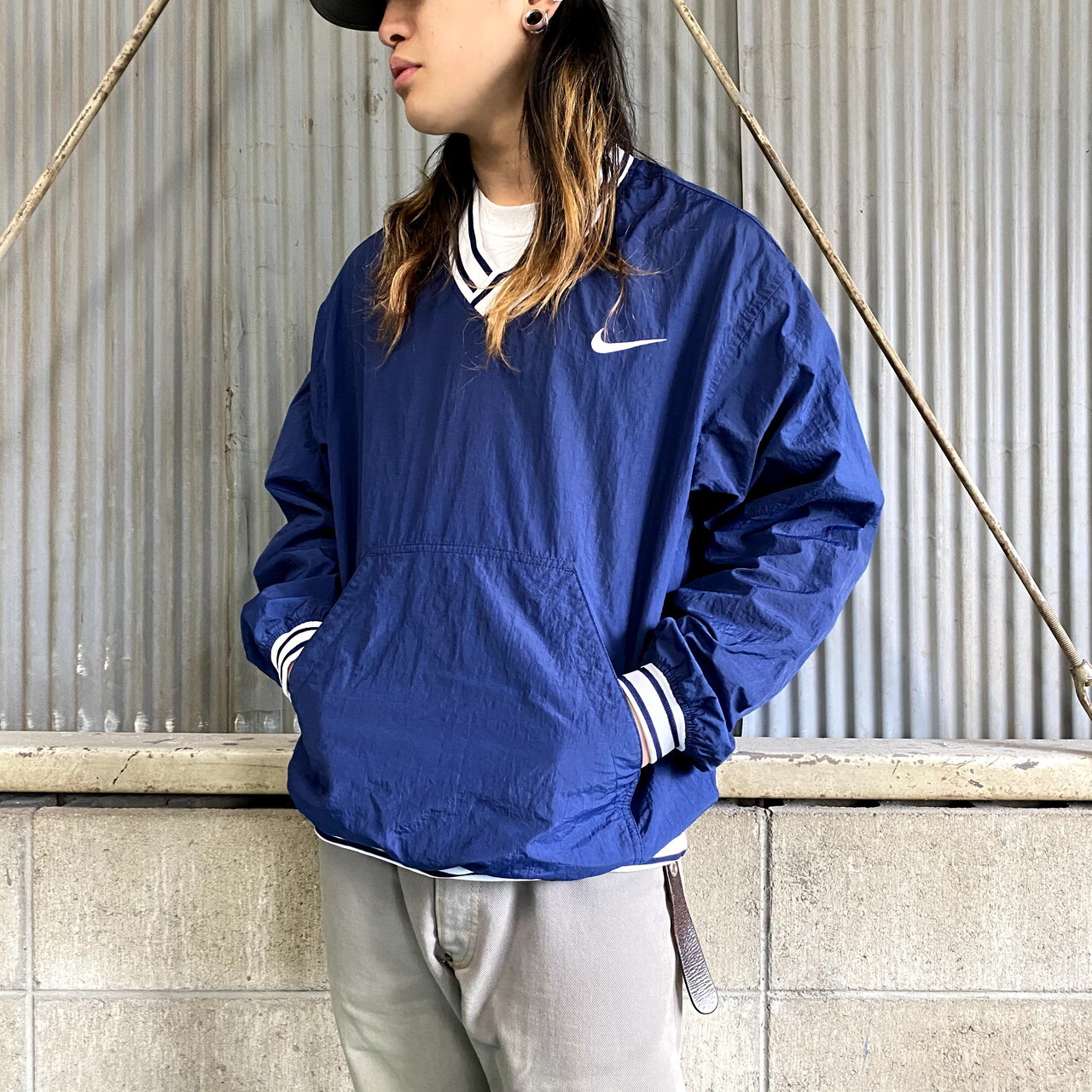 90s 銀タグ NIKE ナイロン プルオーバー