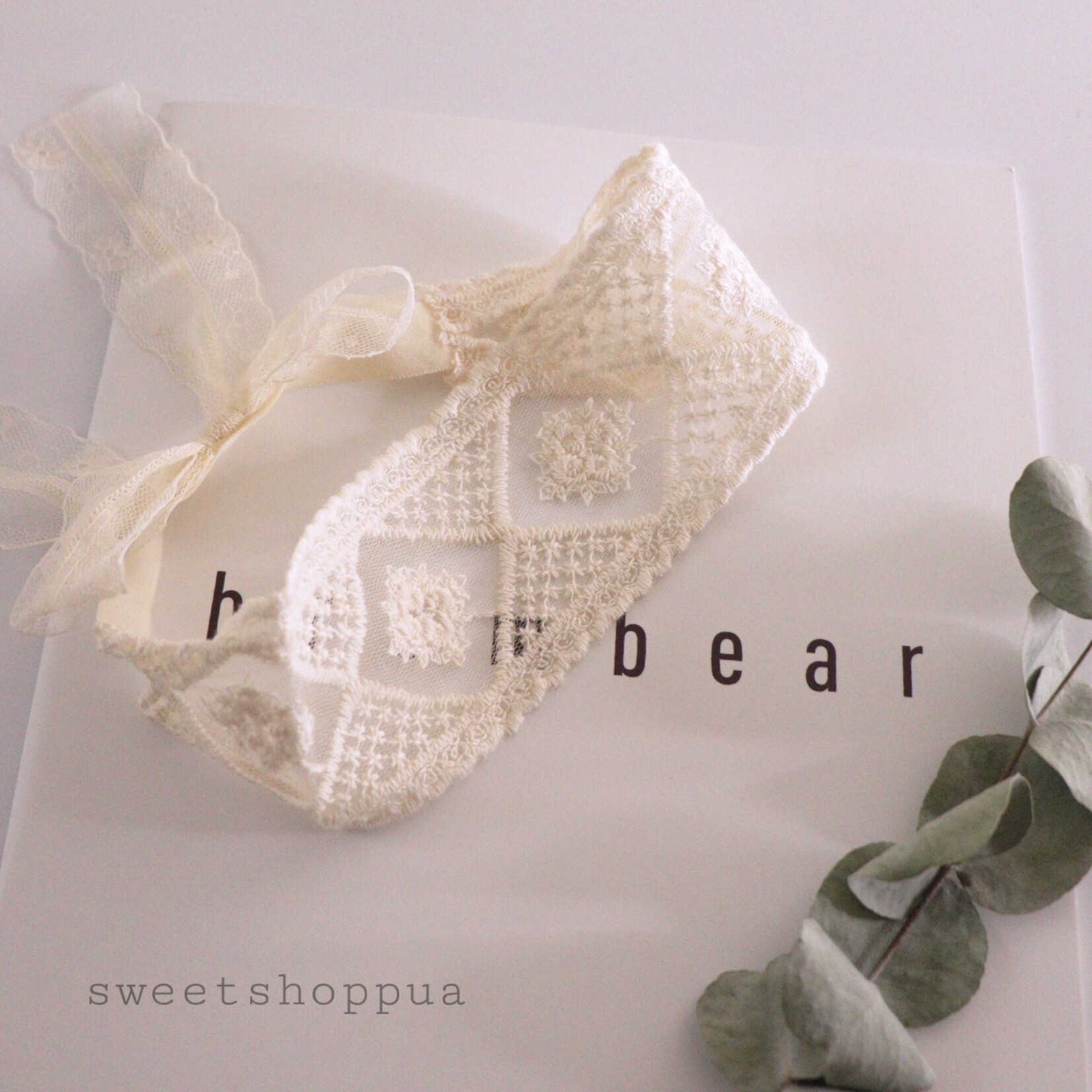 即納 レース 後ろリボン ヘアバンド ベビー キッズ 海外子供服 Sweetshop Pua