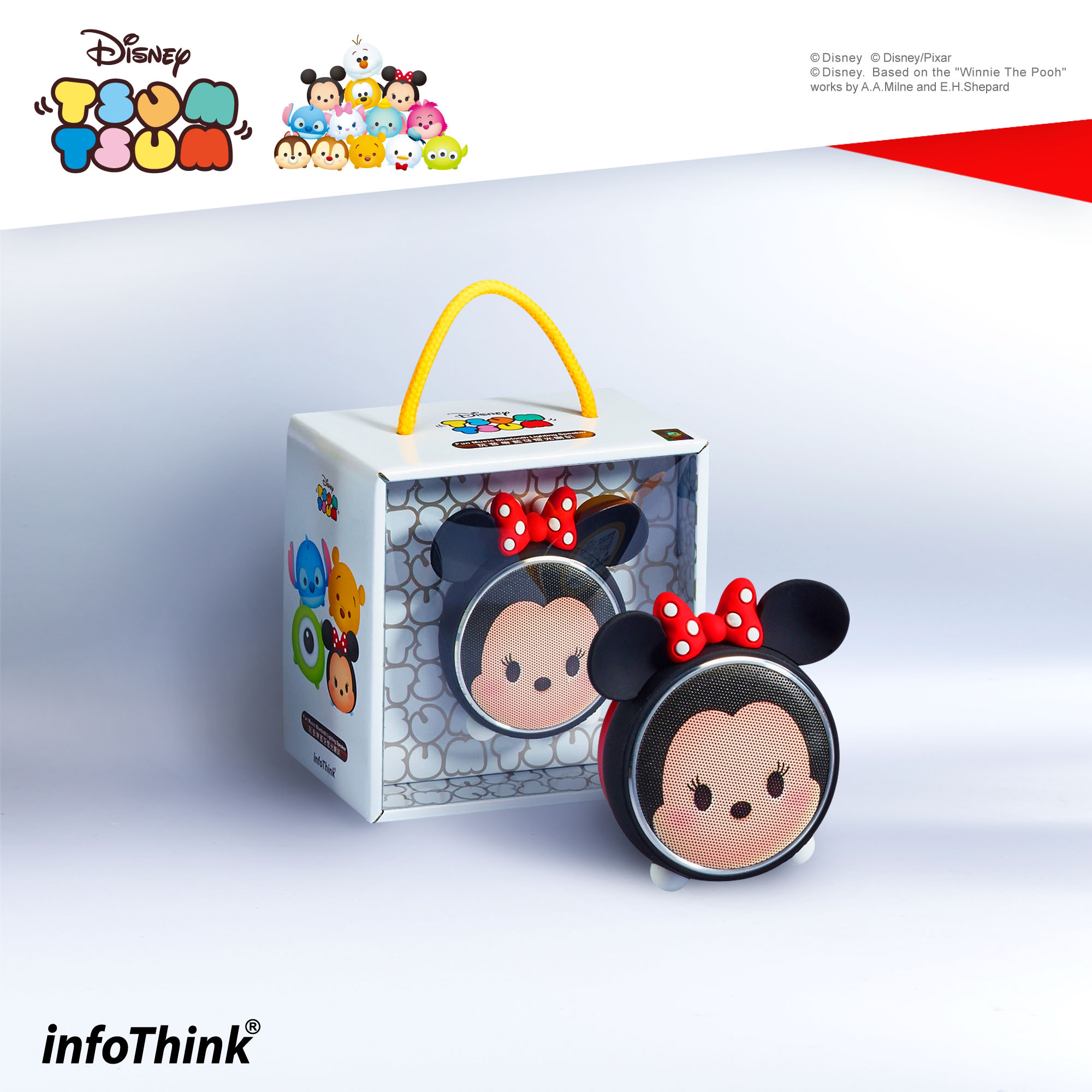 Infothink Bluetooth スピーカー Bluetooth Speaker 光る Lighting ディズニー Disney ツムツム Tsum Tsum ミニーマウス Minnie Mouse Bsp100 Mini E Qualia イークオリア