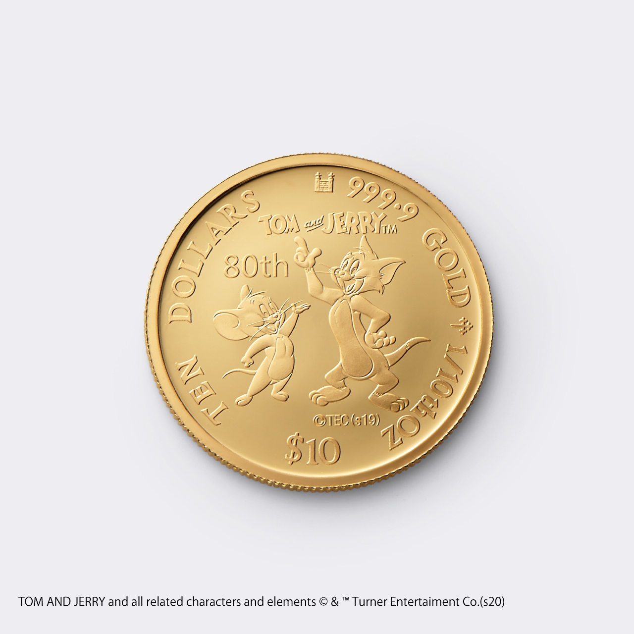 Tom Jerry 1 10 Gold Proof Coin トムとジェリー 80周年記念硬貨 1 10オンス 結婚式アイテム ギフト通販サイト ビジュピコ公式オンラインストア