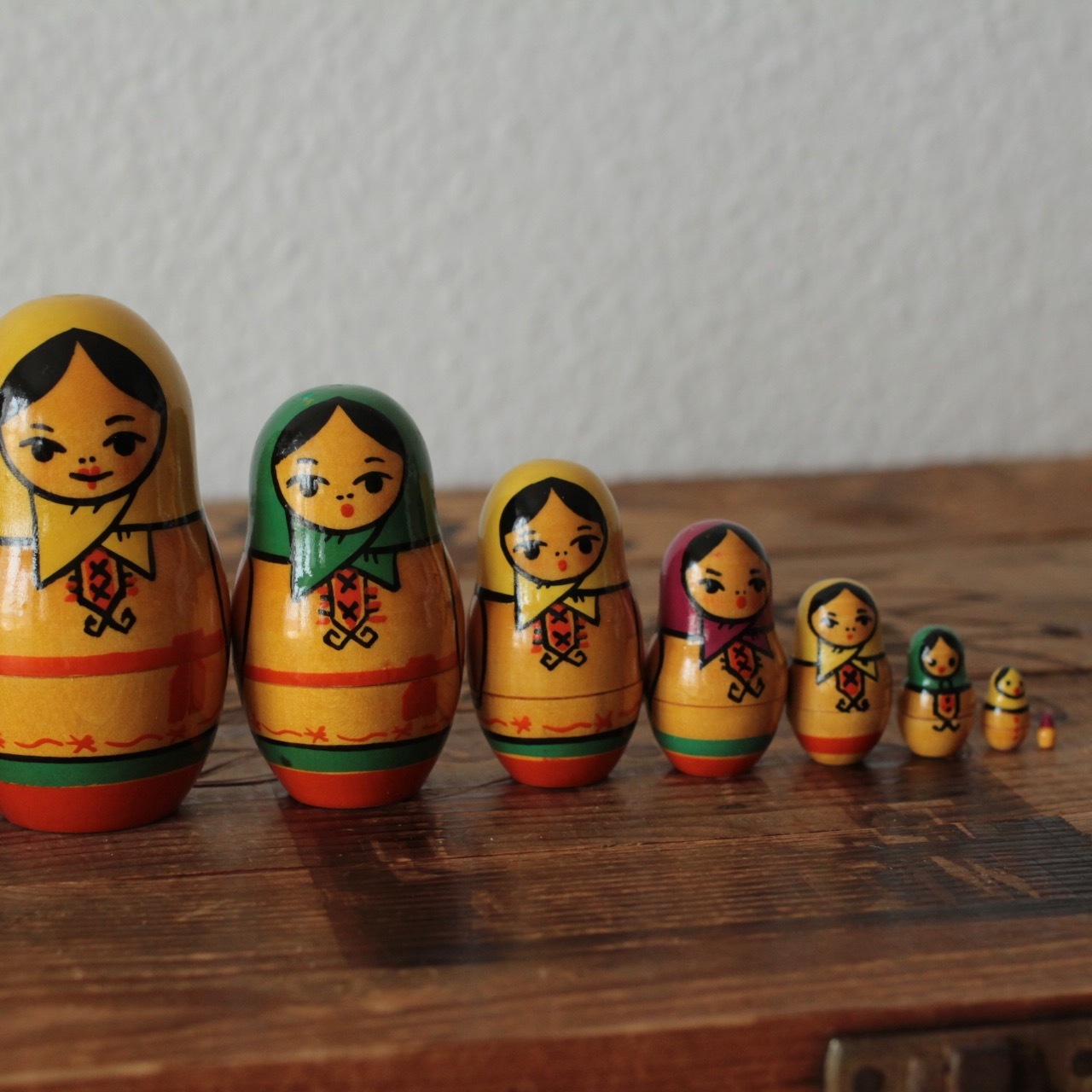 シンプルで素朴なマトリョーシカ 10体 Usagi