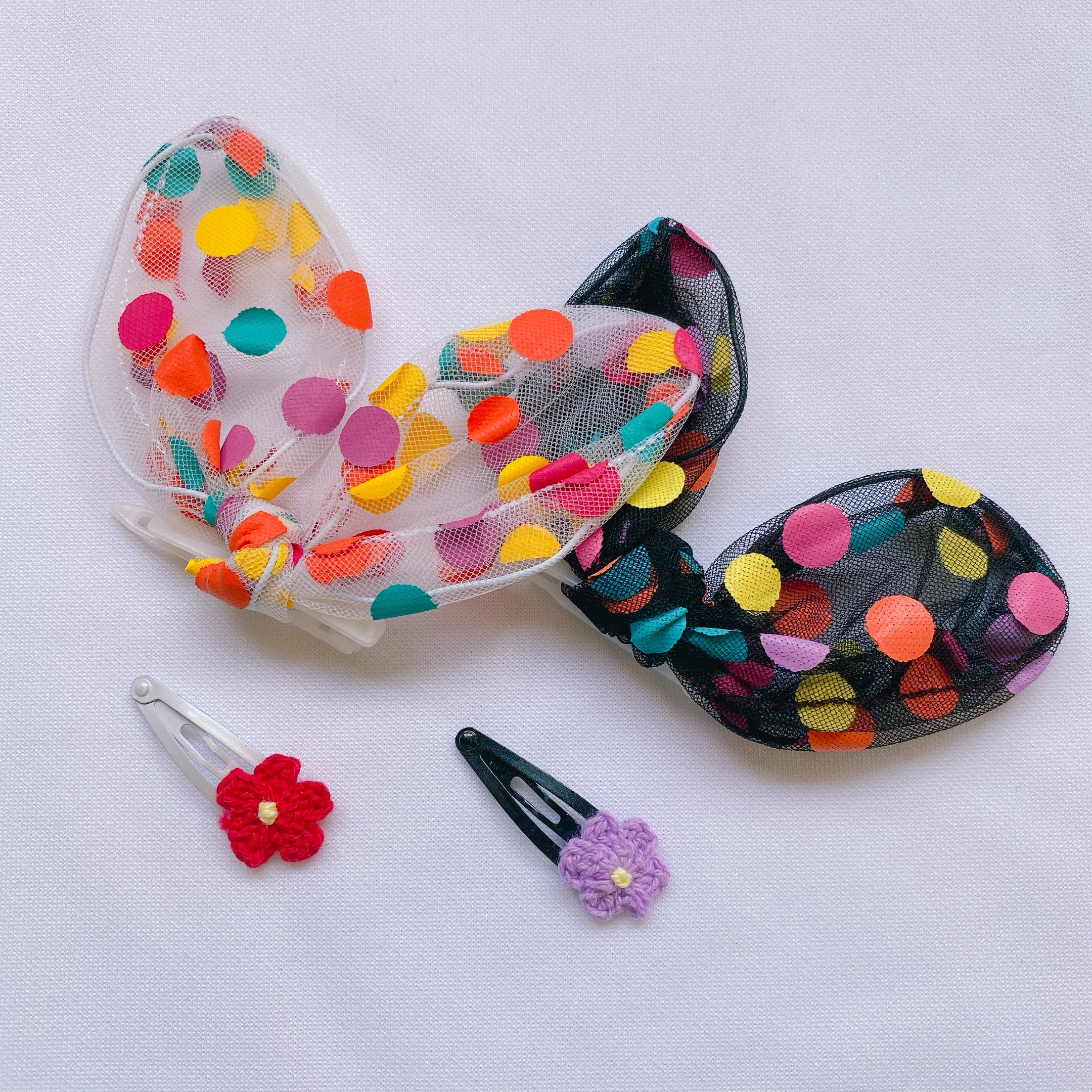 レインボーヘアピン2pセット 2color ペット アクセサリー 犬 ヘアピン 可愛い 犬の服 ドッグウェア 猫 小型犬 中型犬 ペット用品ショップ Nari Pet