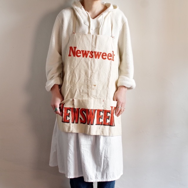 Vintage Work Apron ヴィンテージ エプロン アメリカン雑貨 アンティーク Newsweek 古着屋 仙台 Biscco 古着 Vintage 通販