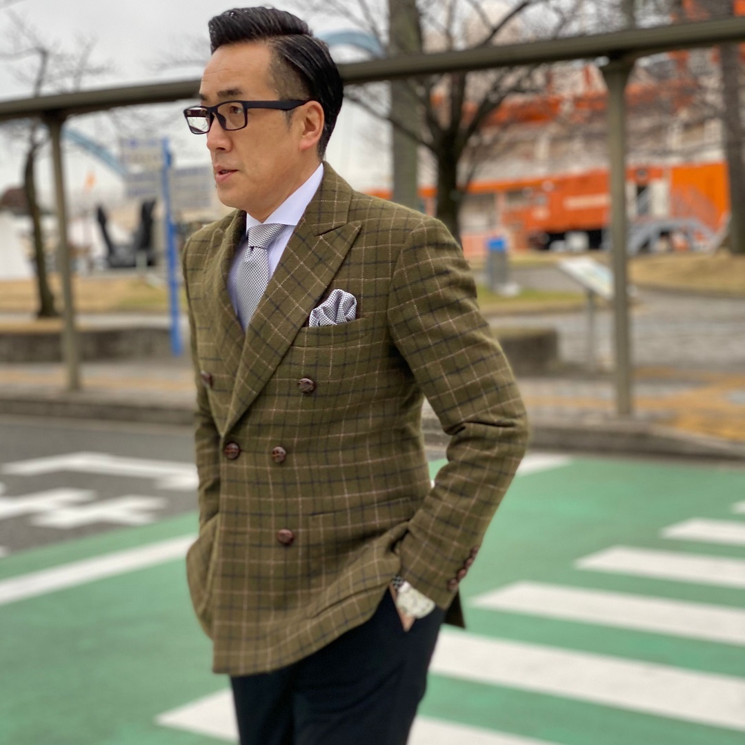 残り僅か S Xl完売 Nktarrows秋冬メンズダブルジャケットオリーブ色タッタソールチェック Nkt Arrows エヌケイティアローズ