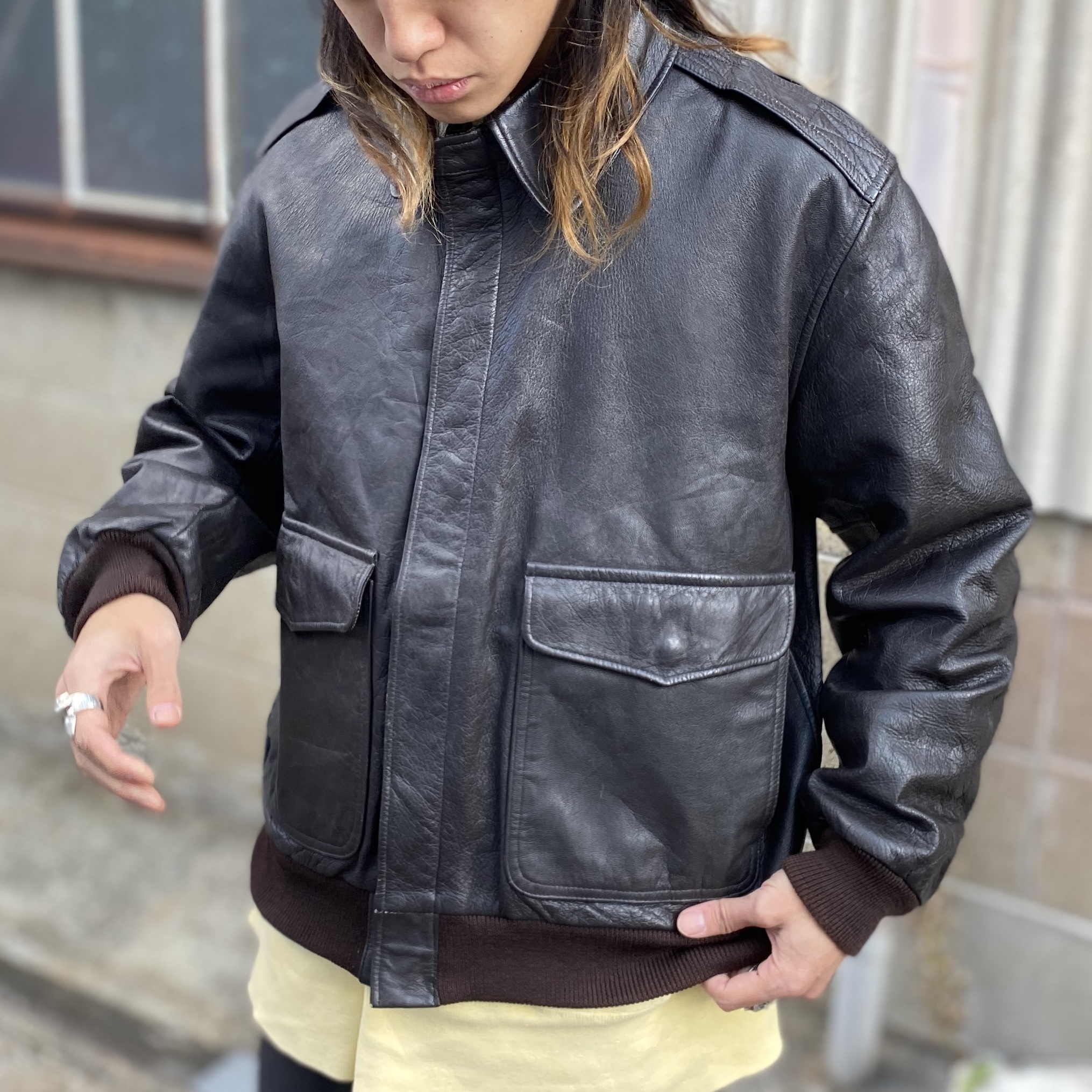 L.L.Bean A-2 レザー jacket 極美品 | connectedfire.com