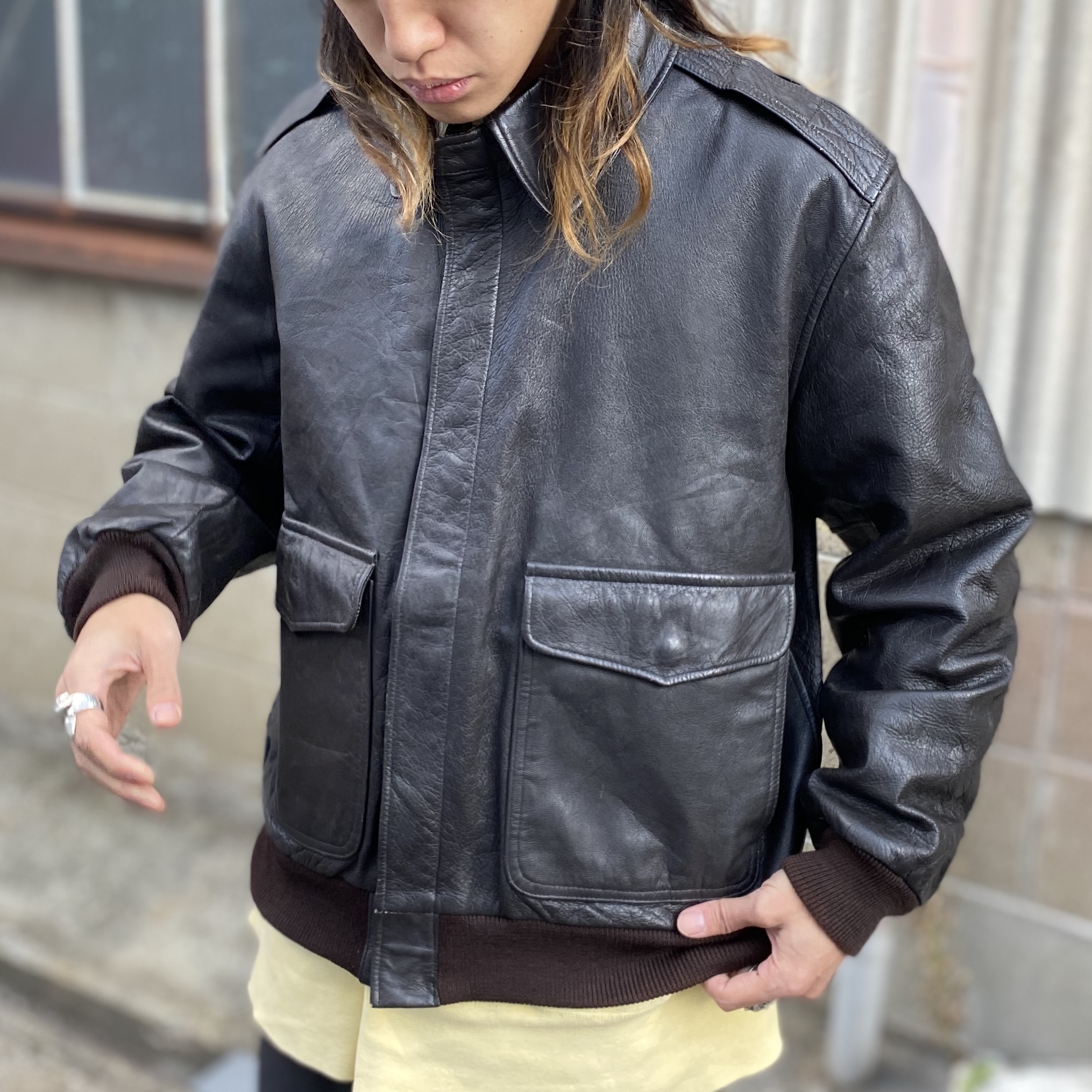 超美品】80s L.L.Bean A-2 レザージャケット-