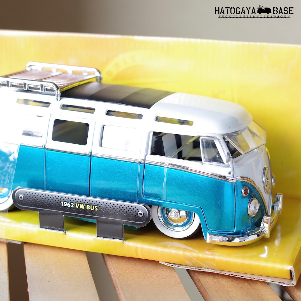 フォルクスワーゲン ミニカー ワーゲンバス ブルー Jtvt2bl1 Hatogaya Base For Succulents And Volkswagen Lovers