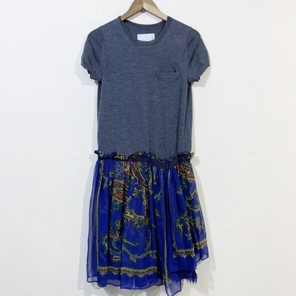 Sacai サカイ レース切替ワンピース 1 ブランド古着brooch