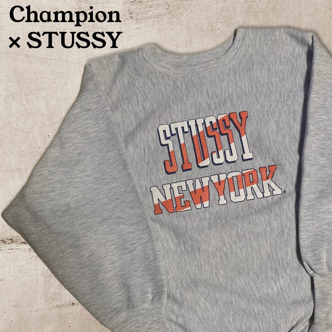 stussy×champion スウェットトレーナー