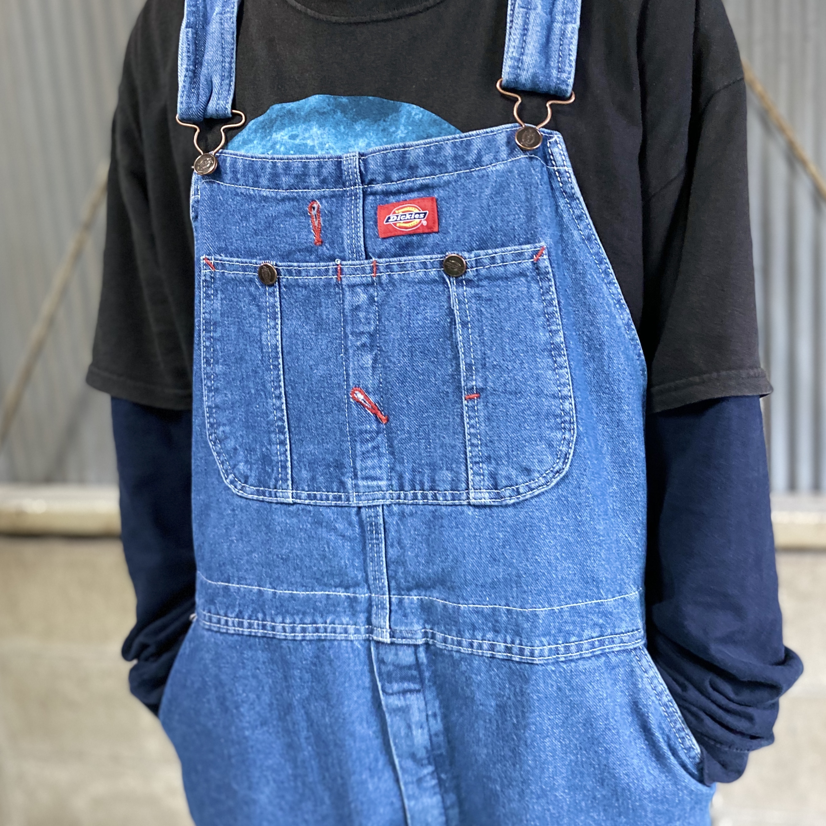 Dickies ディッキーズ デニム オーバーオール メンズw38 古着 オーバーオール Cave 古着屋 公式 古着通販サイト