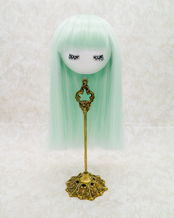 フロランタンストレート 12inch ミント 髪ありブライス ドール ウィッグ Dwl001 A044 12in Doll Lab