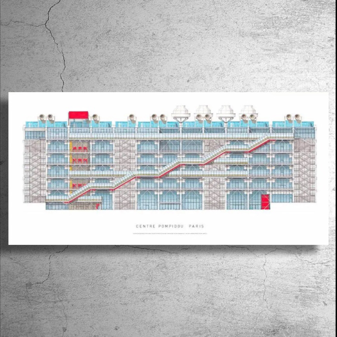 ドイツ限定 建築家レンゾピアノ ポンピドゥー センター ポスター 特殊ポスターショップ Sooner Or Later