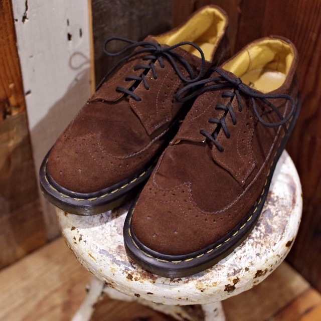 Dr Martens 39 Brogue Shoes Brown Suede Made In England ドクターマーチン ウィング チップ 古着屋 仙台 Biscco 古着 Vintage 通販