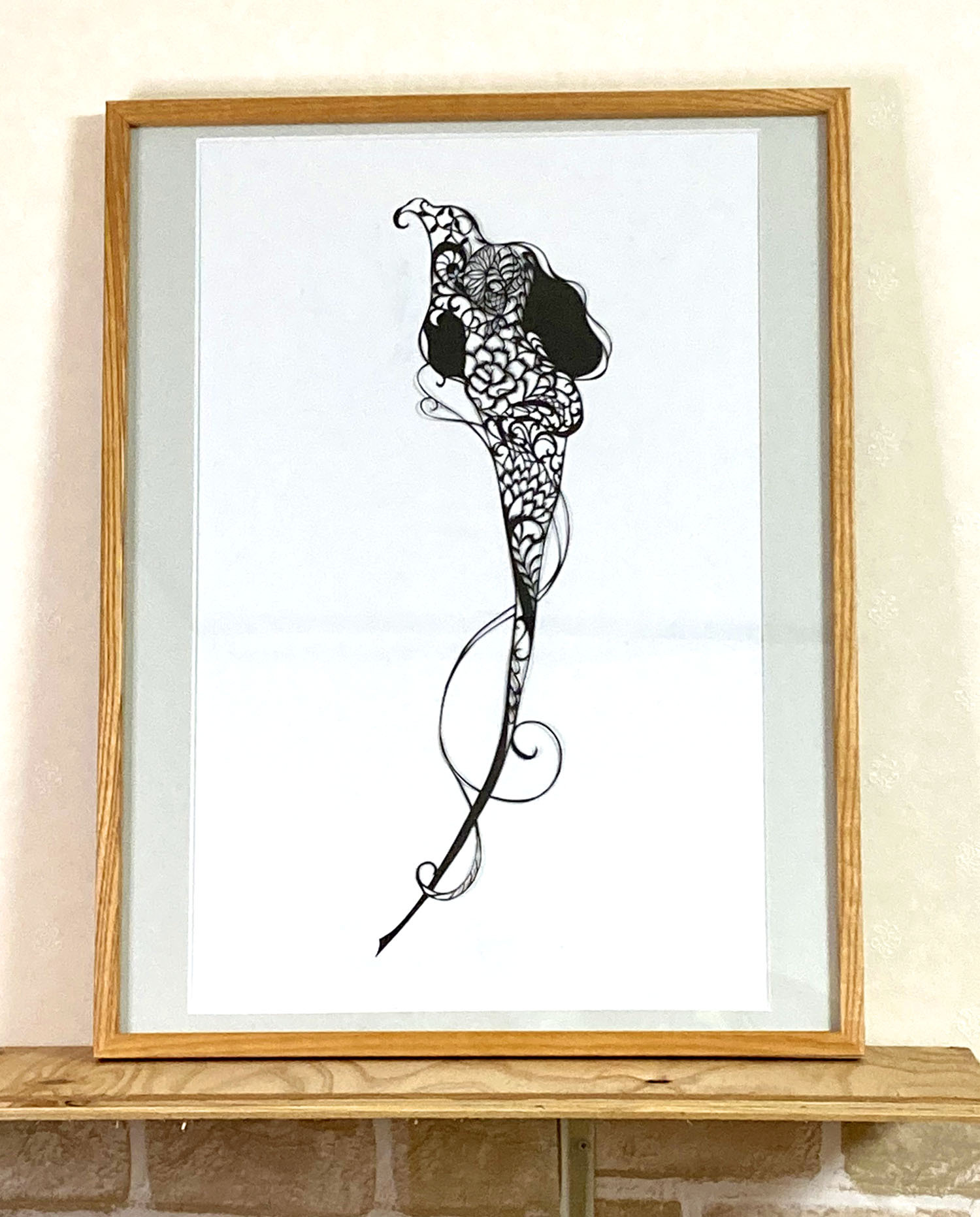 藤優里 Calla カラー 切り絵作品 41 X 52 5cm 中テレふくしまアートエールプロジェクト