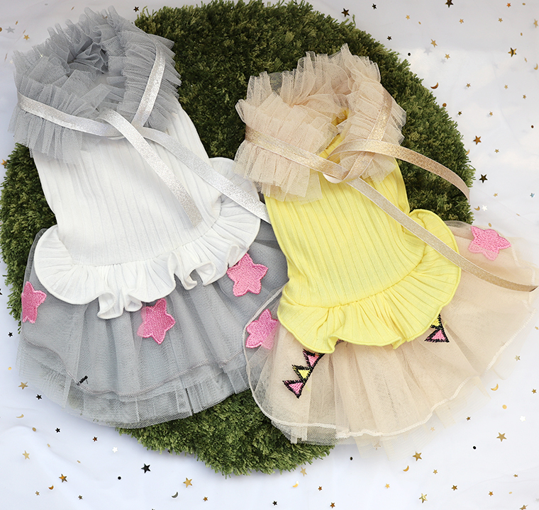 Sale ポンポンチュールワンピース S Xl 2color 犬服 犬の服 犬 ワンピース ドッグウェア 小型犬 中型犬 ペット用品ショップ Nari Pet