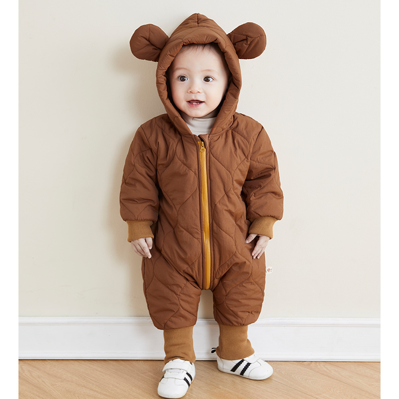 ベビージャンプスーツ秋冬ベビー冬服新生児ロンパース登山服キルティング厚着服赤ちゃん外出服 Duduベイビー Mixlily Shop A11
